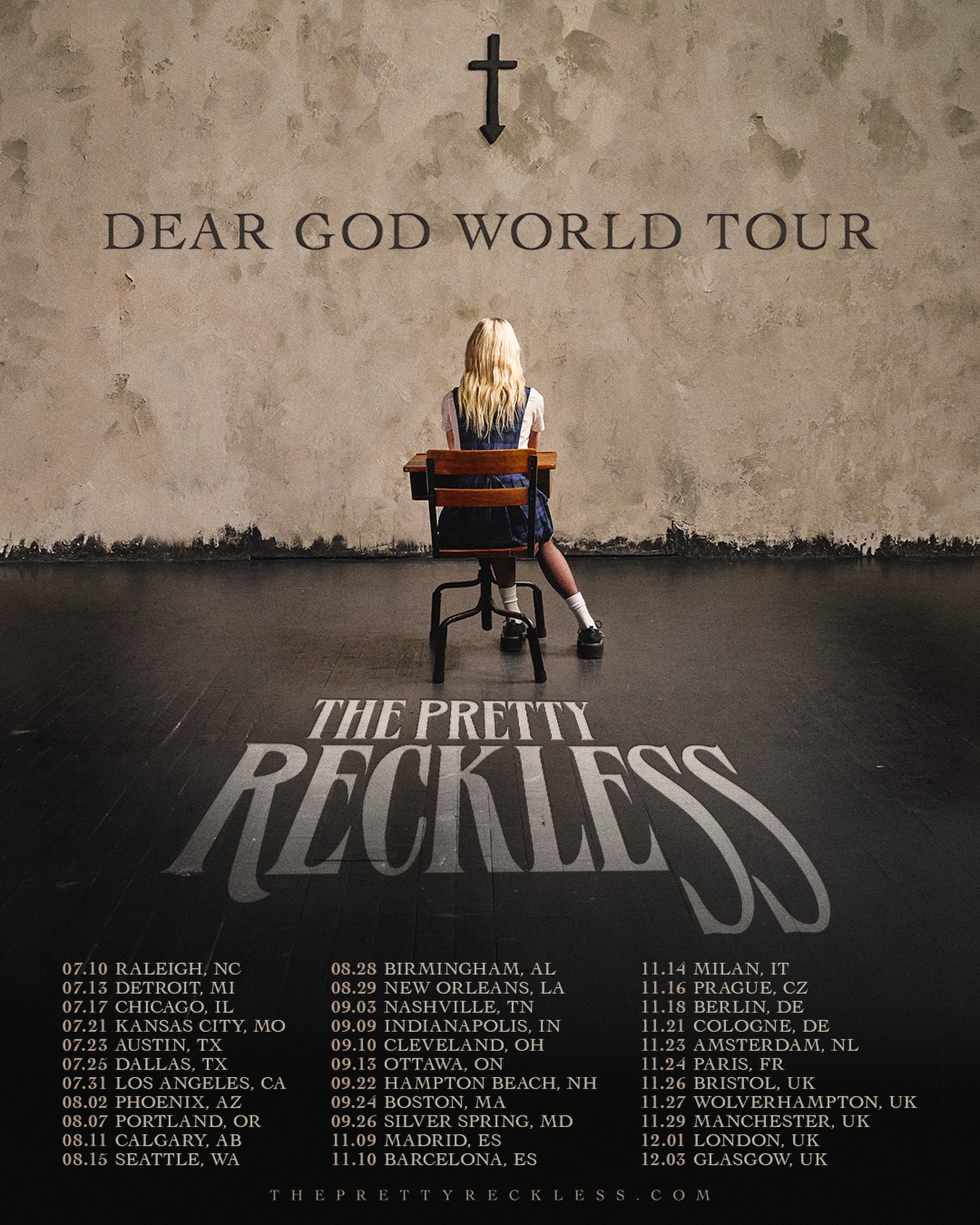 The Pretty Reckless Dear God Tour Poster 2026